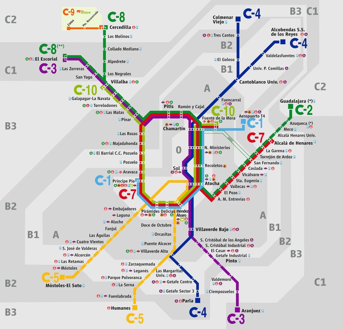 ਨਕਸ਼ਾ ਮੈਡ੍ਰਿਡ ਦੇ atocha ਰੇਲਵੇ ਸਟੇਸ਼ਨ