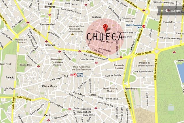 ਮੈਡ੍ਰਿਡ chueca ਨਕਸ਼ਾ