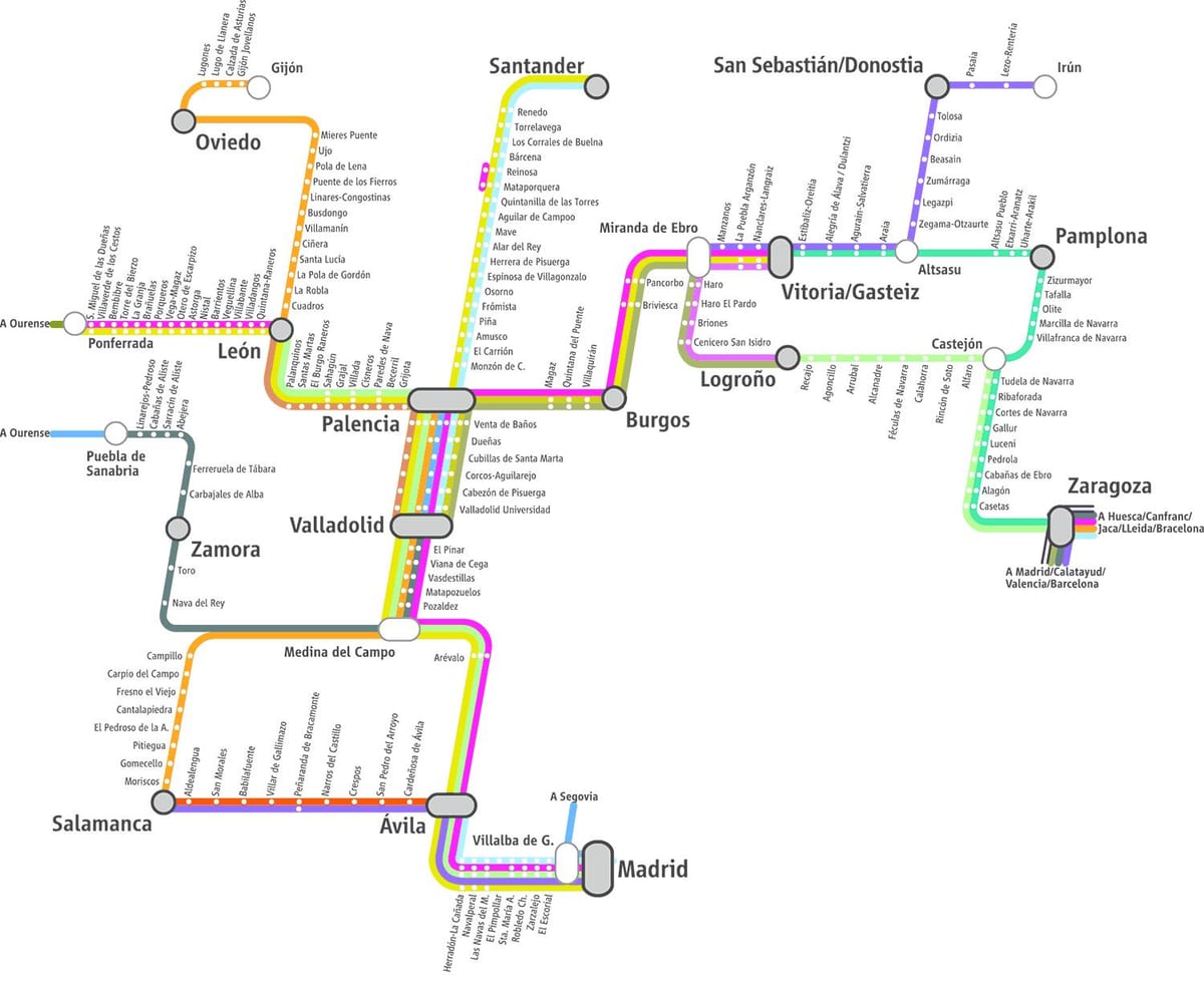 ਨਕਸ਼ਾ ਦੇ renfe ਗੱਡੀ ਨਕਸ਼ਾ ਮੈਡ੍ਰਿਡ